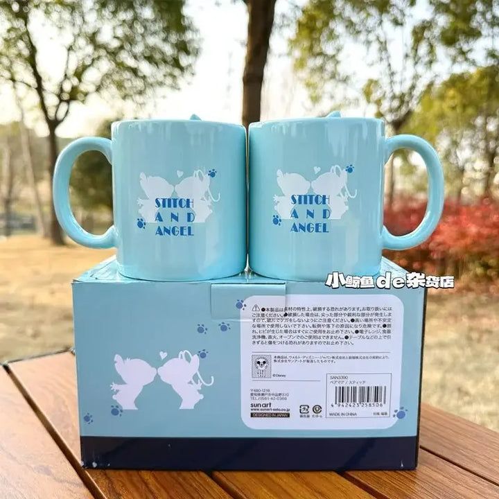 Conjunto de Canecas Lilo & Stitch em Cerâmica