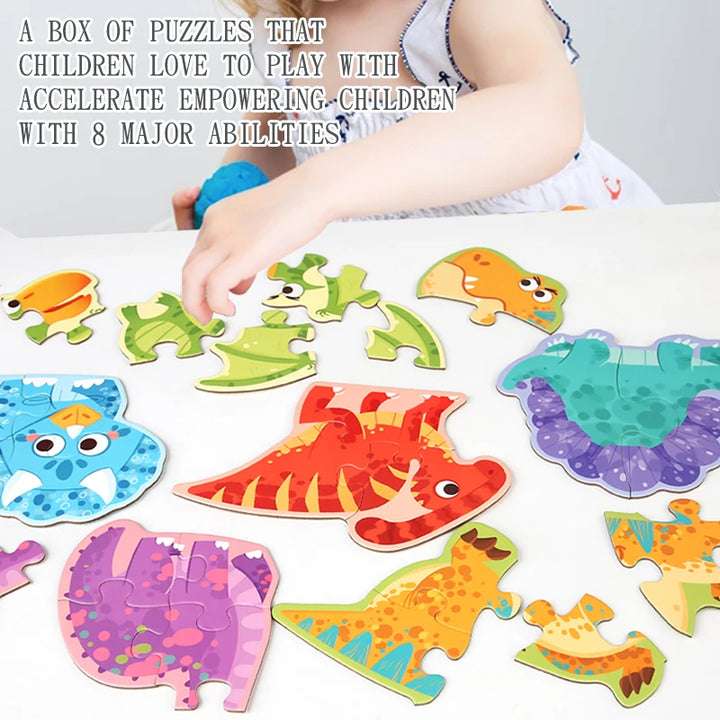 Puzzle de Madeira Animais Felizes – Jogo Educativo para Crianças