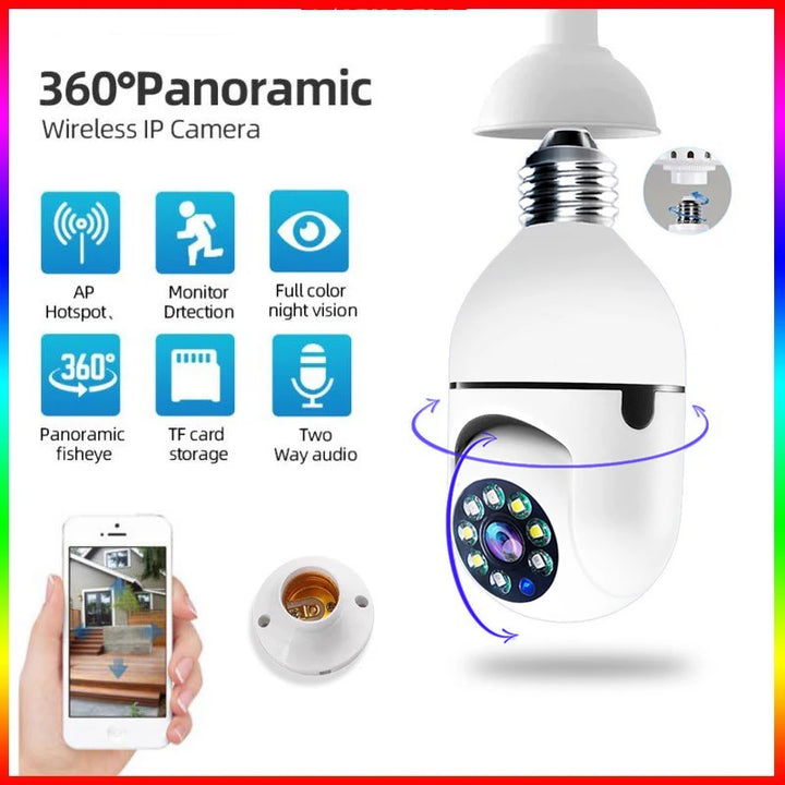 Câmera de Segurança 360° WiFi Full HD