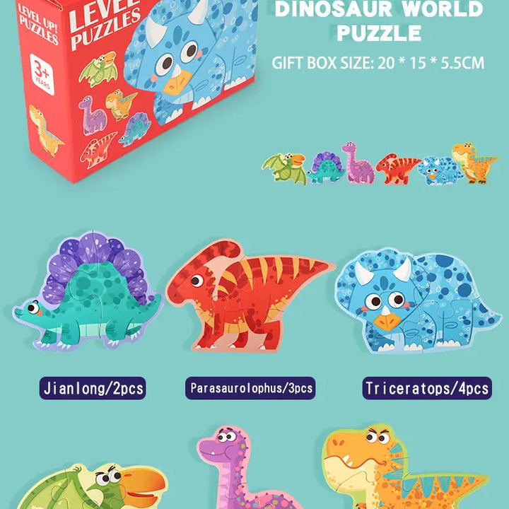 Puzzle de Madeira Animais Felizes – Jogo Educativo para Crianças