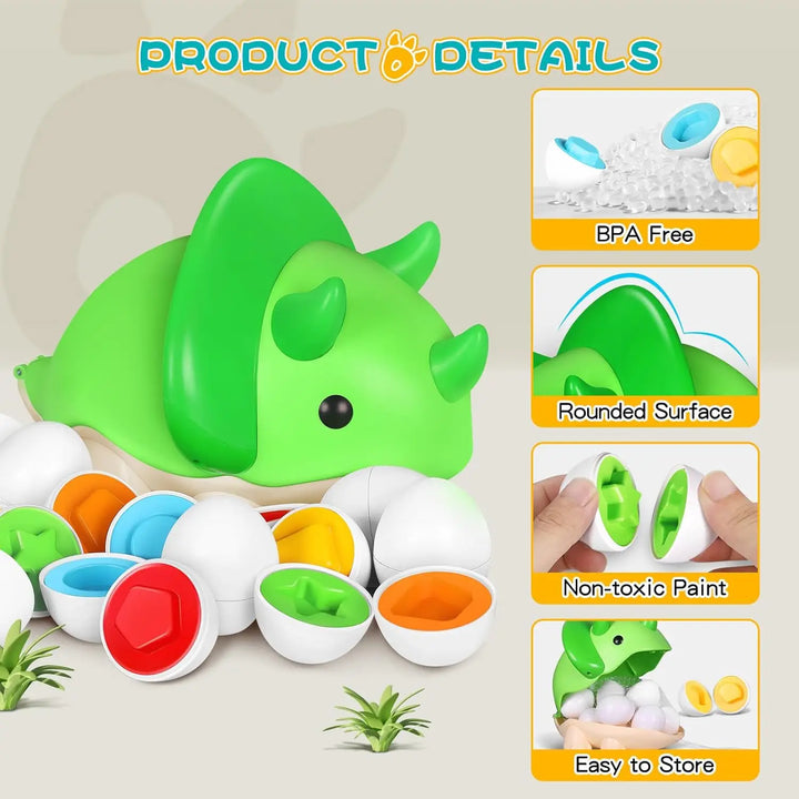 Ovinhos Mágicos Montessori – Jogo de Encaixe e Aprendizagem para Bebés
