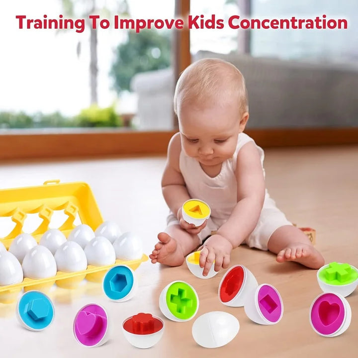 Ovinhos Mágicos Montessori – Jogo de Encaixe e Aprendizagem para Bebés