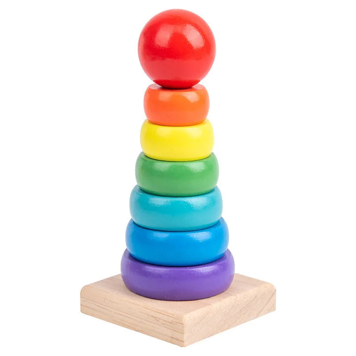 Blocos de Encaixe Montessori em Madeira – Jogo Educativo de Formas e Cores