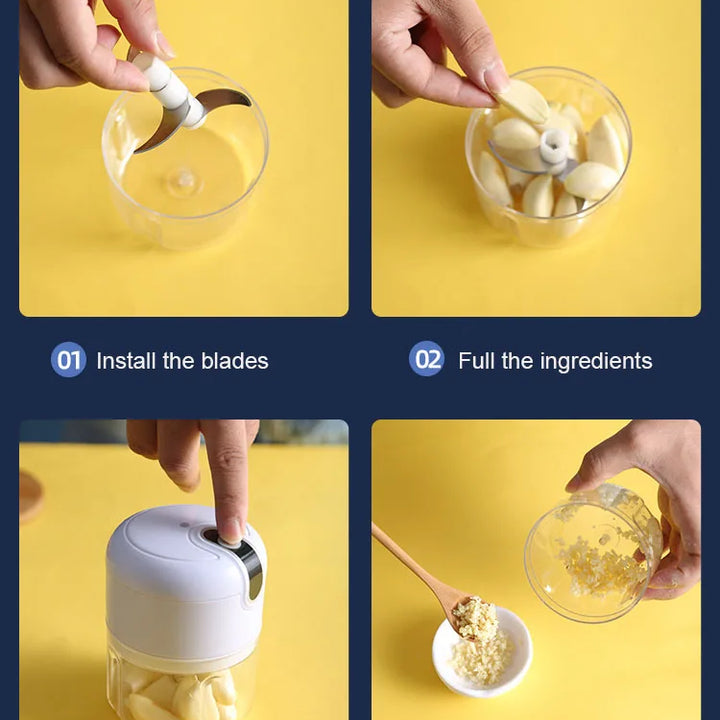 Mini Processador Elétrico Portátil 250ml