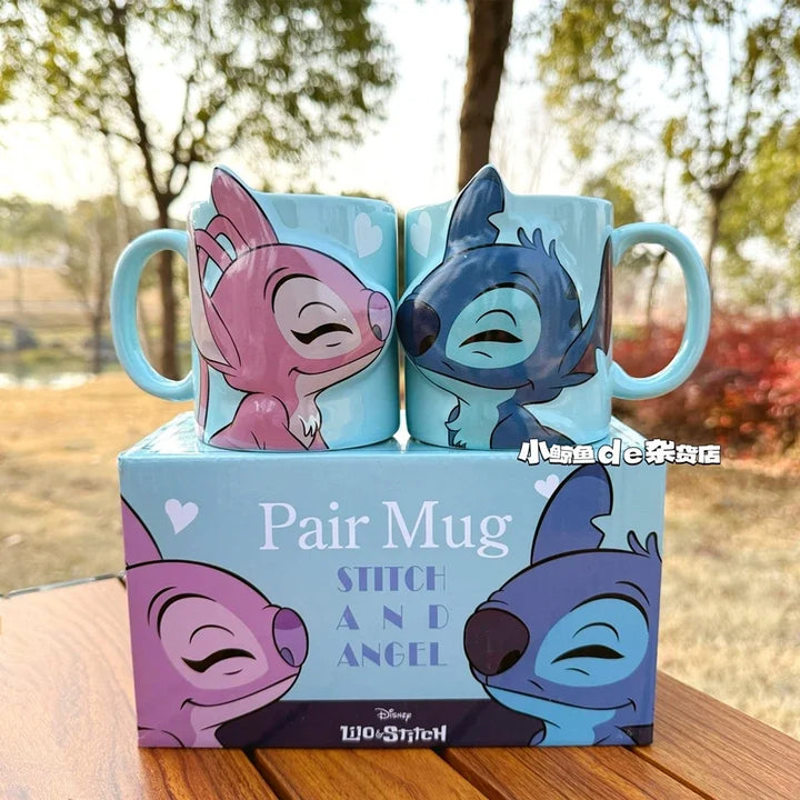 Conjunto de Canecas Lilo & Stitch em Cerâmica