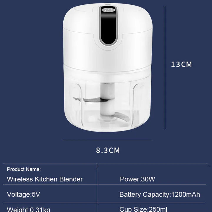 Mini Processador Elétrico Portátil 250ml
