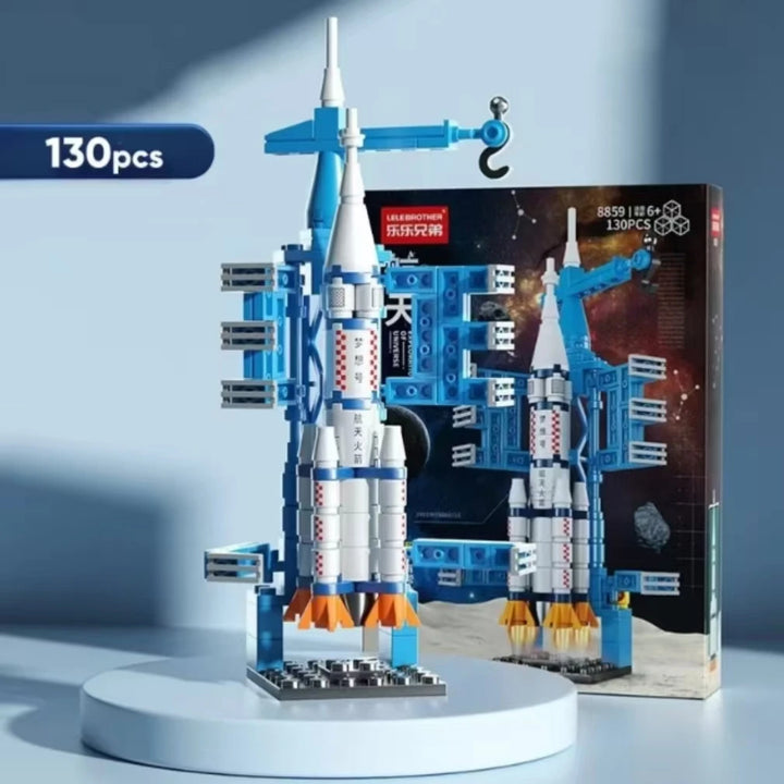 Base de Lançamento Espacial 3D – Puzzle em Blocos Miniatura