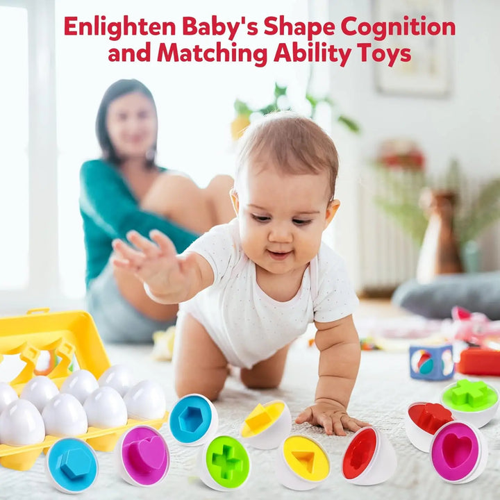 Ovinhos Mágicos Montessori – Jogo de Encaixe e Aprendizagem para Bebés