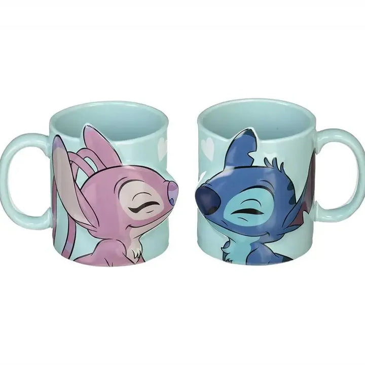 Conjunto de Canecas Lilo & Stitch em Cerâmica