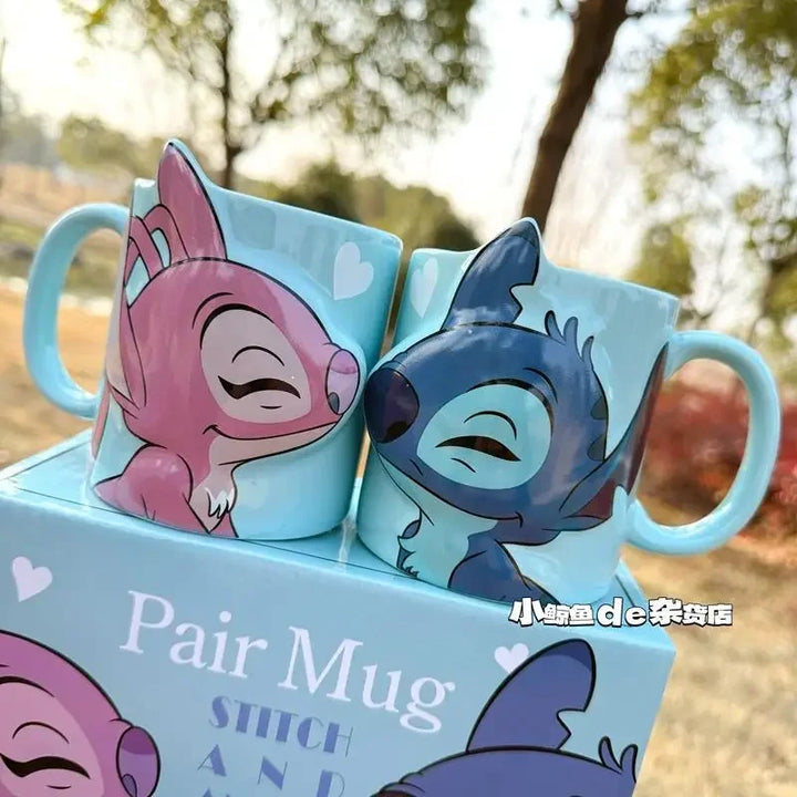Conjunto de Canecas Lilo & Stitch em Cerâmica