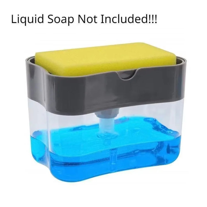 Dispensador de Detergente 2 em 1 com Suporte de Esponja